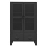 vidaXL Dulap industrial de depozitare, negru, 70x40x115 cm, metal