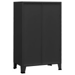 vidaXL Dulap industrial de depozitare, negru, 70x40x115 cm, metal