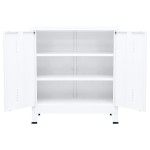 vidaXL Dulap industrial de depozitare, alb, 90x40x100 cm, oțel