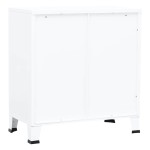 vidaXL Dulap industrial de depozitare, alb, 75x40x80 cm, oțel vidaXL Dulap industrial de depozitare, alb, 75x40x80 cm, oțel