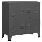 vidaXL Dulap industrial de depozitare, antracit, 75x40x80 cm, oțel vidaXL Dulap industrial de depozitare, antracit, 75x40x80 cm, oțel