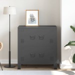 vidaXL Dulap industrial de depozitare, antracit, 75x40x80 cm, oțel vidaXL Dulap industrial de depozitare, antracit, 75x40x80 cm, oțel