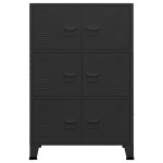 vidaXL Dulap industrial de depozitare, negru, 75x40x115 cm, metal vidaXL Dulap industrial de depozitare, negru, 75x40x115 cm, metal