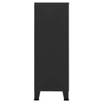 vidaXL Dulap industrial de depozitare, negru, 75x40x115 cm, metal vidaXL Dulap industrial de depozitare, negru, 75x40x115 cm, metal