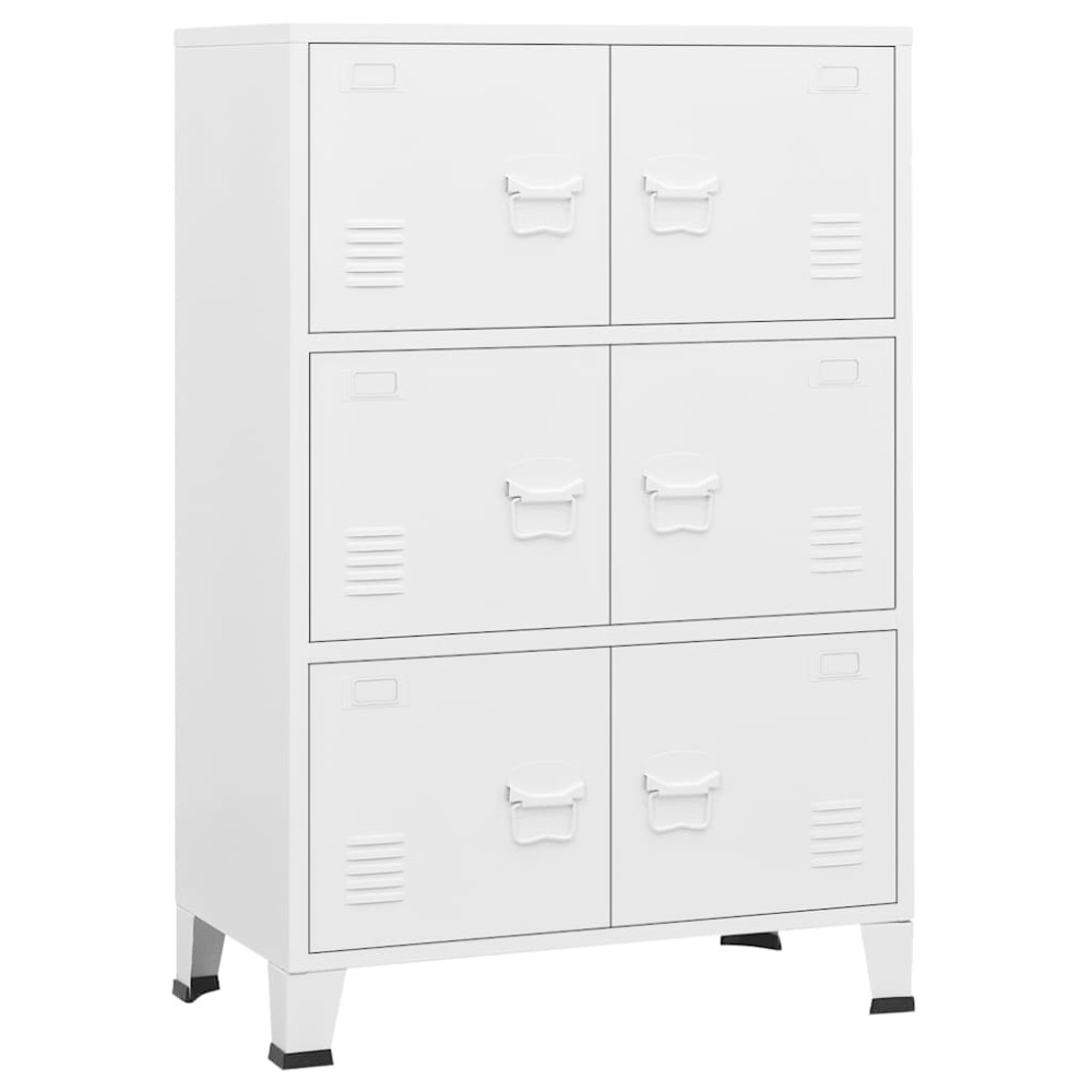 vidaXL Dulap industrial de depozitare, alb, 75x40x115 cm, metal