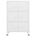vidaXL Dulap industrial de depozitare, alb, 75x40x115 cm, metal vidaXL Dulap industrial de depozitare, alb, 75x40x115 cm, metal