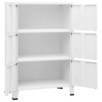 vidaXL Dulap industrial de depozitare, alb, 75x40x115 cm, metal vidaXL Dulap industrial de depozitare, alb, 75x40x115 cm, metal