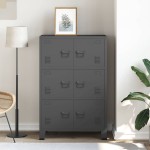 vidaXL Dulap industrial de depozitare, antracit, 75x40x115 cm, metal vidaXL Dulap industrial de depozitare, antracit, 75x40x115 cm, metal