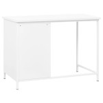 vidaXL Birou cu sertare, alb, 105x52x75 cm, oțel, industrial vidaXL Birou cu sertare, alb, 105x52x75 cm, oțel, industrial