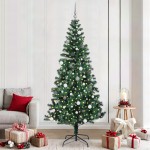 vidaXL Brad de Crăciun artificial Verde 240 cm PVC vidaXL Brad de Crăciun artificial Verde 240 cm PVC