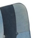 vidaXL Scaun balansoar, model mozaic, albastru denim, pânză