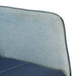 vidaXL Scaun balansoar, model mozaic, albastru denim, pânză