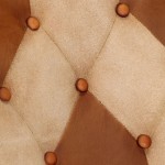 vidaXL Scaun balansoar, maro, piele naturală și pânză vidaXL Scaun balansoar, maro, piele naturală și pânză