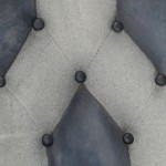 vidaXL Scaun balansoar, gri, piele naturală și pânză vidaXL Scaun balansoar, gri, piele naturală și pânză