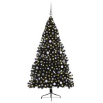 vidaXL Brad de Crăciun artificial Negru 210 cm PVC vidaXL Brad de Crăciun artificial Negru 210 cm PVC