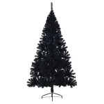 vidaXL Brad de Crăciun artificial Negru 210 cm PVC vidaXL Brad de Crăciun artificial Negru 210 cm PVC