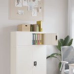 vidaXL Fișet, alb, 90x40x40 cm, oțel vidaXL Fișet, alb, 90x40x40 cm, oțel
