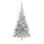 vidaXL Brad de Crăciun Argintiu 210 cm PET vidaXL Brad de Crăciun Argintiu 210 cm PET