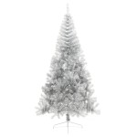 vidaXL Brad de Crăciun Argintiu 210 cm PET vidaXL Brad de Crăciun Argintiu 210 cm PET