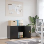 vidaXL Fișet, negru, 90x40x70 cm, oțel vidaXL Fișet, negru, 90x40x70 cm, oțel