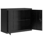 vidaXL Fișet, negru, 90x40x70 cm, oțel vidaXL Fișet, negru, 90x40x70 cm, oțel