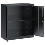 vidaXL Fișet, antracit, 79x40x90 cm, oțel vidaXL Fișet, antracit, 79x40x90 cm, oțel