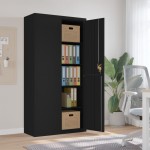 vidaXL Fișet, negru, 90x40x180 cm, oțel vidaXL Fișet, negru, 90x40x180 cm, oțel