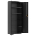 vidaXL Fișet, negru, 90x40x200 cm, oțel vidaXL Fișet, negru, 90x40x200 cm, oțel