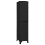 vidaXL Fișet, negru, 38x45x180 cm, oțel vidaXL Fișet, negru, 38x45x180 cm, oțel