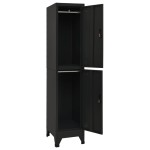 vidaXL Fișet, negru, 38x45x180 cm, oțel vidaXL Fișet, negru, 38x45x180 cm, oțel
