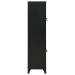 vidaXL Fișet, negru, 38x45x180 cm, oțel vidaXL Fișet, negru, 38x45x180 cm, oțel