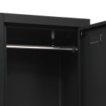 vidaXL Fișet, negru, 38x45x180 cm, oțel vidaXL Fișet, negru, 38x45x180 cm, oțel