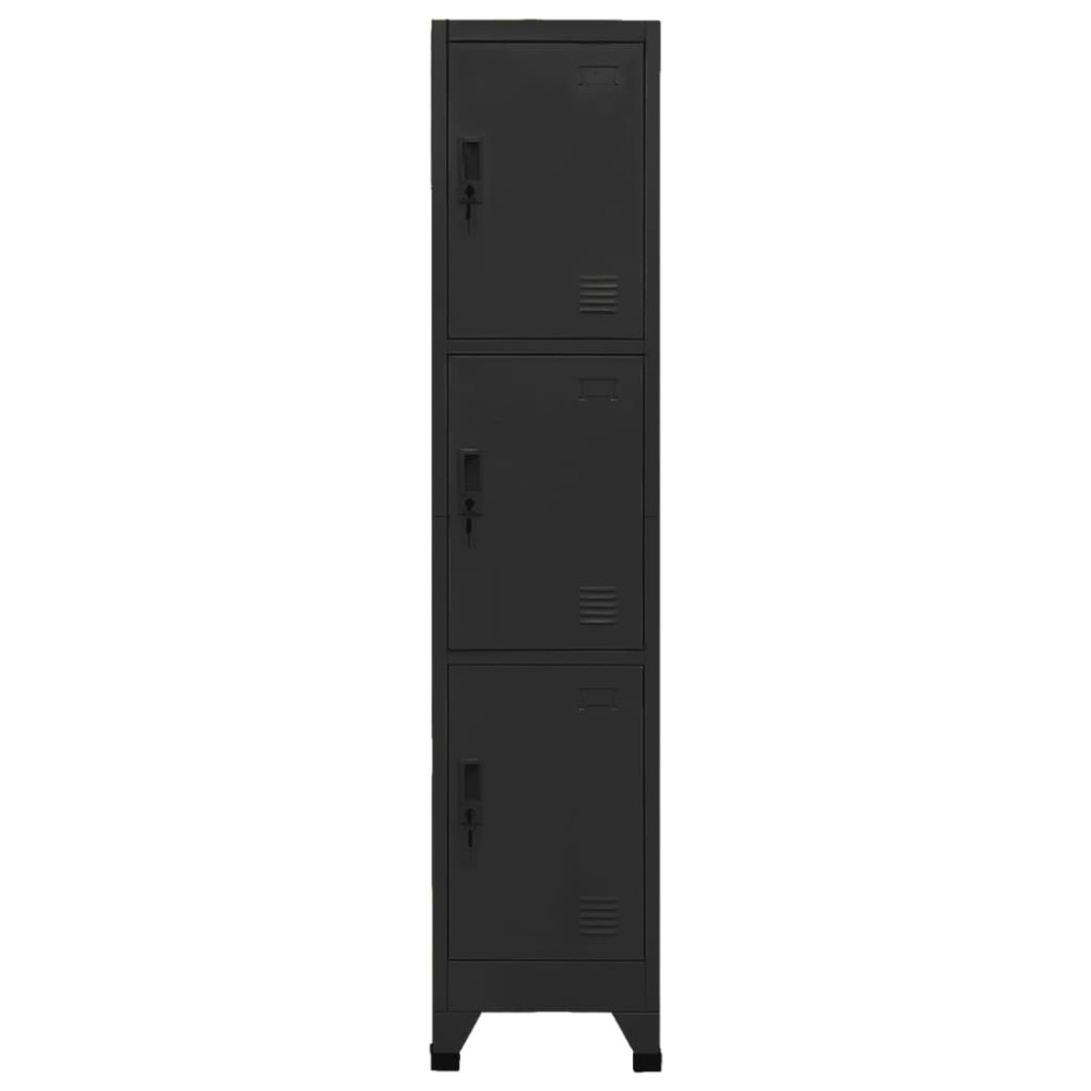 vidaXL Fișet, negru, 38x45x180 cm, oțel