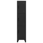vidaXL Fișet, negru, 38x45x180 cm, oțel vidaXL Fișet, negru, 38x45x180 cm, oțel