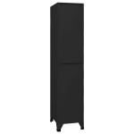 vidaXL Fișet, negru, 38x45x180 cm, oțel vidaXL Fișet, negru, 38x45x180 cm, oțel