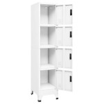 vidaXL Fișet, alb, 38x45x180 cm, oțel vidaXL Fișet, alb, 38x45x180 cm, oțel
