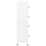 vidaXL Fișet, alb, 38x45x180 cm, oțel vidaXL Fișet, alb, 38x45x180 cm, oțel