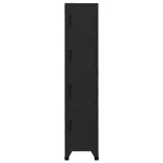vidaXL Fișet, negru, 38x45x180 cm, oțel vidaXL Fișet, negru, 38x45x180 cm, oțel