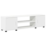 vidaXL Set comodă TV Pe perete 4 pcs Alb Lemn compozit