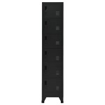 vidaXL Fișet, negru, 38x40x180 cm, oțel vidaXL Fișet, negru, 38x40x180 cm, oțel