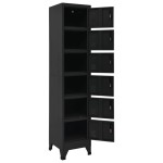 vidaXL Fișet, negru, 38x40x180 cm, oțel vidaXL Fișet, negru, 38x40x180 cm, oțel