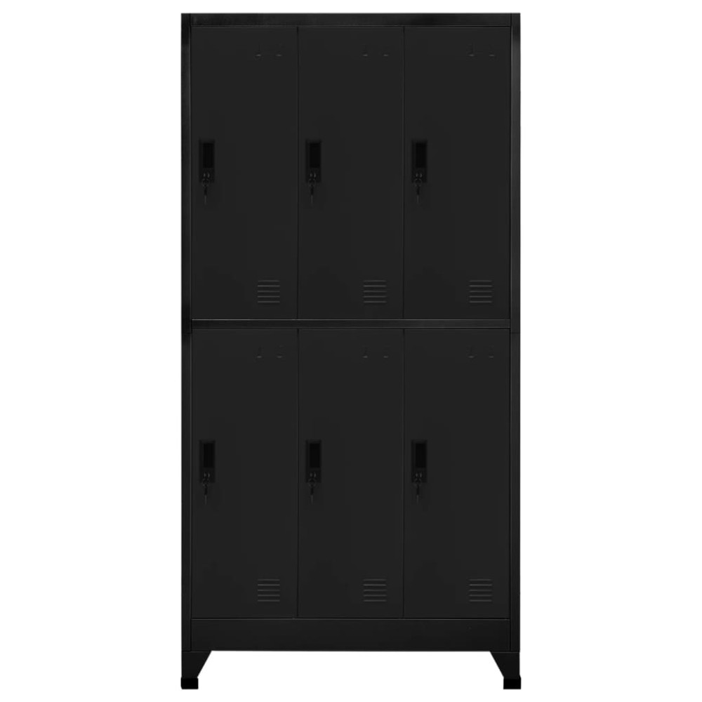 vidaXL Fișet, negru, 90x45x180 cm, oțel