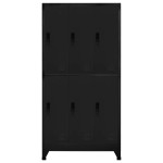 vidaXL Fișet, negru, 90x45x180 cm, oțel vidaXL Fișet, negru, 90x45x180 cm, oțel