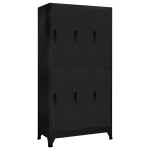 vidaXL Fișet, negru, 90x45x180 cm, oțel vidaXL Fișet, negru, 90x45x180 cm, oțel