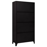 vidaXL Fișet, negru, 90x45x180 cm, oțel vidaXL Fișet, negru, 90x45x180 cm, oțel