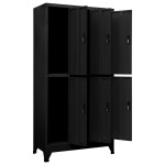 vidaXL Fișet, negru, 90x45x180 cm, oțel vidaXL Fișet, negru, 90x45x180 cm, oțel