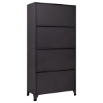 vidaXL Fișet, antracit și alb, 90x45x180 cm, oțel vidaXL Fișet, antracit și alb, 90x45x180 cm, oțel