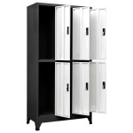 vidaXL Fișet, antracit și alb, 90x45x180 cm, oțel vidaXL Fișet, antracit și alb, 90x45x180 cm, oțel