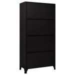 vidaXL Fișet, negru, 90x45x180 cm, oțel vidaXL Fișet, negru, 90x45x180 cm, oțel