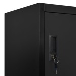 vidaXL Fișet, negru, 90x45x180 cm, oțel vidaXL Fișet, negru, 90x45x180 cm, oțel